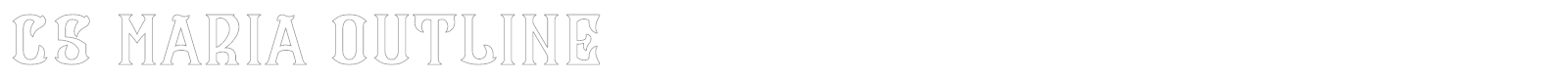 CS Maria font preview